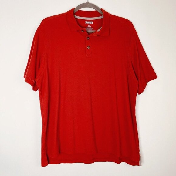 Duluth Trading Polo Shirt Mens Size 2XL Orange Knit Short Sleeve - Picture 7 of 7